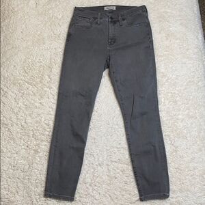 Madewell gray high rise skinny jeans